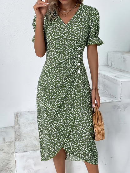 🌷Irregular Hem Floral Rochii pentru femei💖